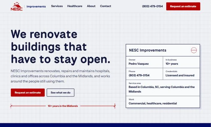 NESC Improvements: new site